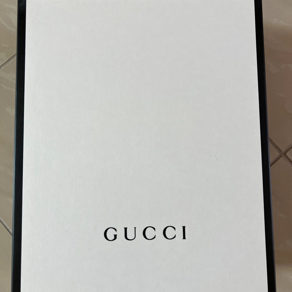 #2365 Gucci Men's Perforated GG New Ace High Leather Sneakers in White size 10.5 - Picture 11 of 11